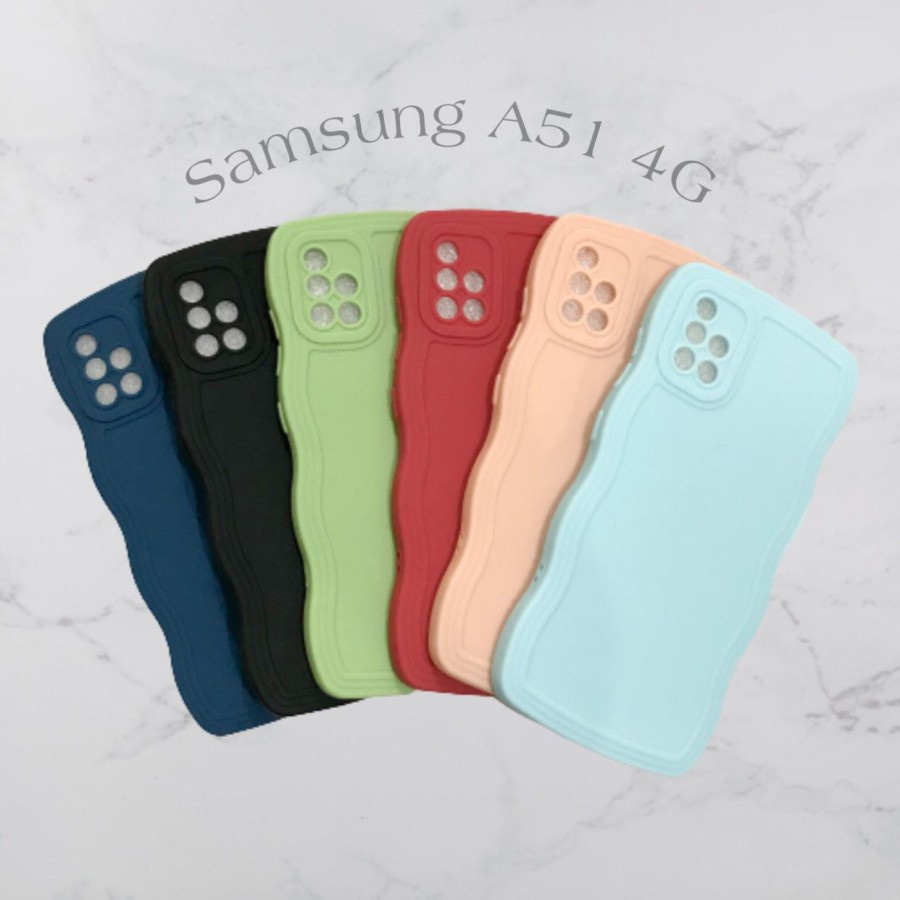 CASE SAMSUNG A51 4G // SOFTCASE SILIKON GELOMBANG WARNA PRO CAMERA // BD - BDC