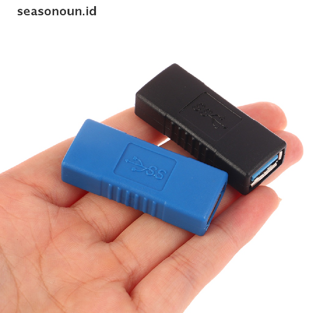 Seasonoun AF/AF USB 3.0 Type A Female to Female Konektor Adapter Coupler Pengubah Gender.