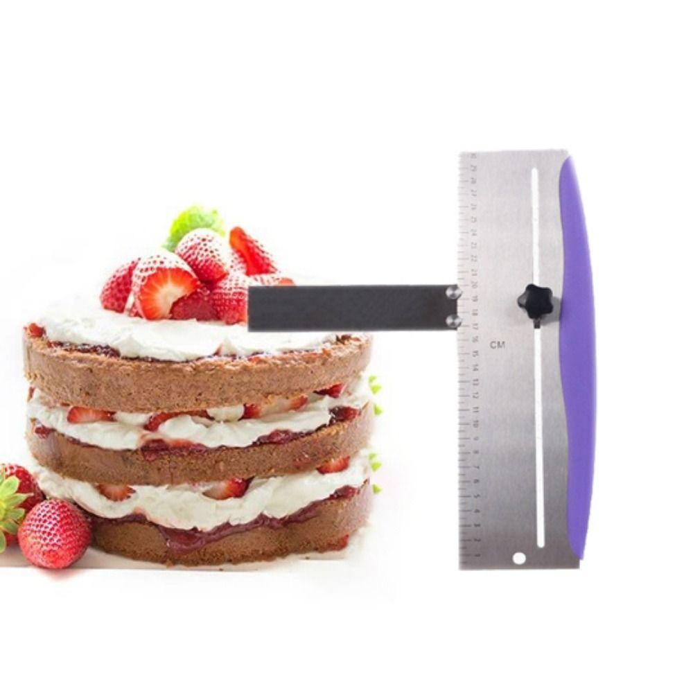 [Elegan] Scraper Kue 1PC Bahan Stainless Steel Tinggi Dapat Disesuaikan Tahan Lama Untuk Mousse Keju Rotating Baking Spatula