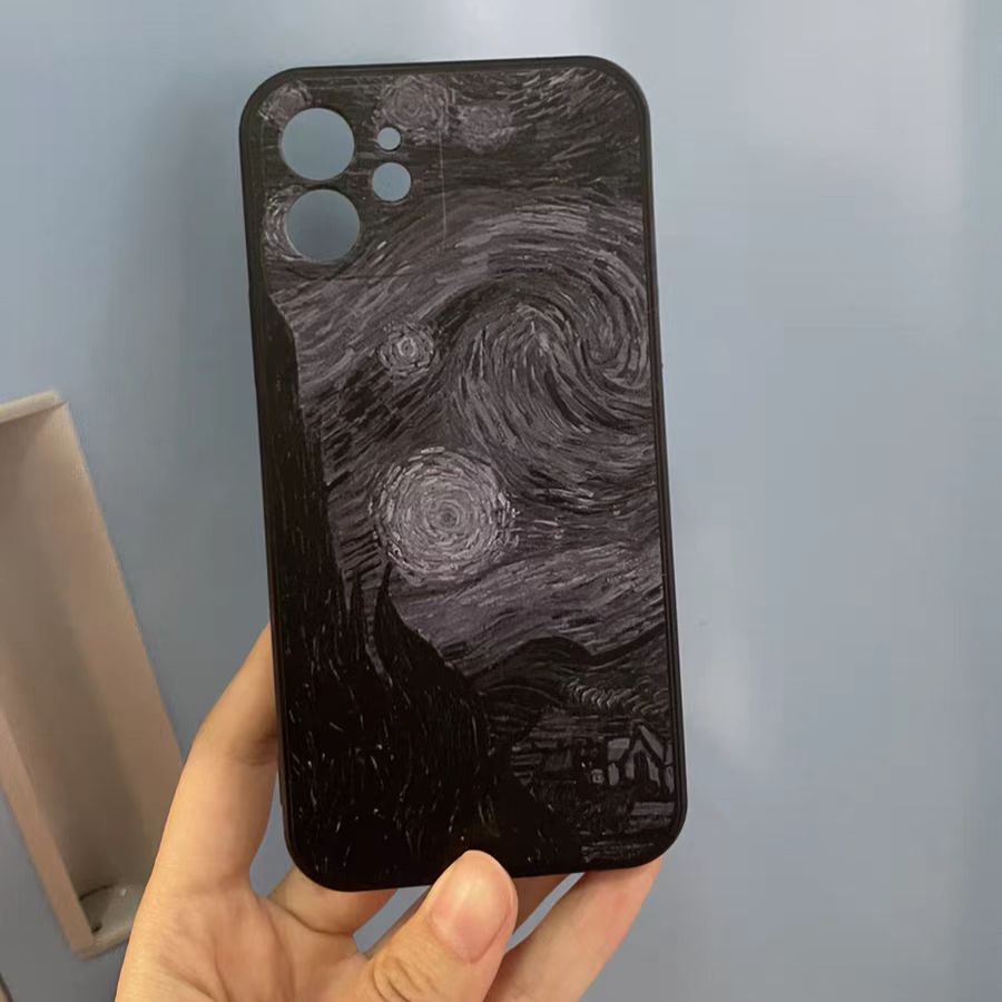 IPHONE Ins Pola Langit Berbintang Cocok Untuk Iphone14 14pro 14plus 13 13pro 13prm iPhone12 7Plus 8Plus Xr XS 13 Pro Max Empat Sudut Casing Ponsel Tahan Guncangan