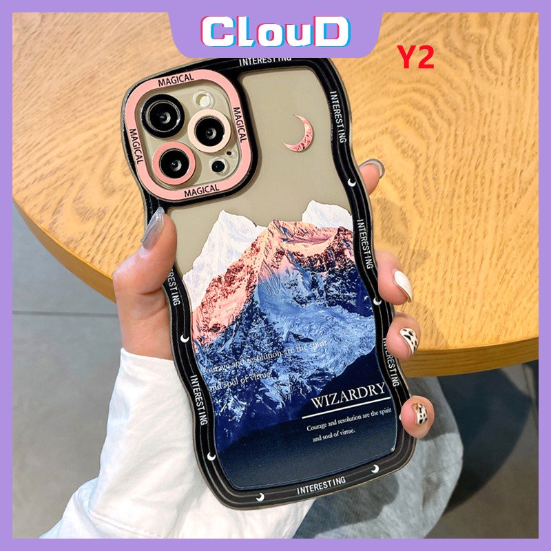 Pemandangan Wavy Edge Couple Case Redmi Note9 10s 11 10 11s 8 11Pro 9s 10Pro Max Redmi 9a1 10A 10C 9A 10 9T A1+9C NFC POCO X3 NFC Pro M3 Mi 11T Pro Snow Mountain Sunset Soft Sarung