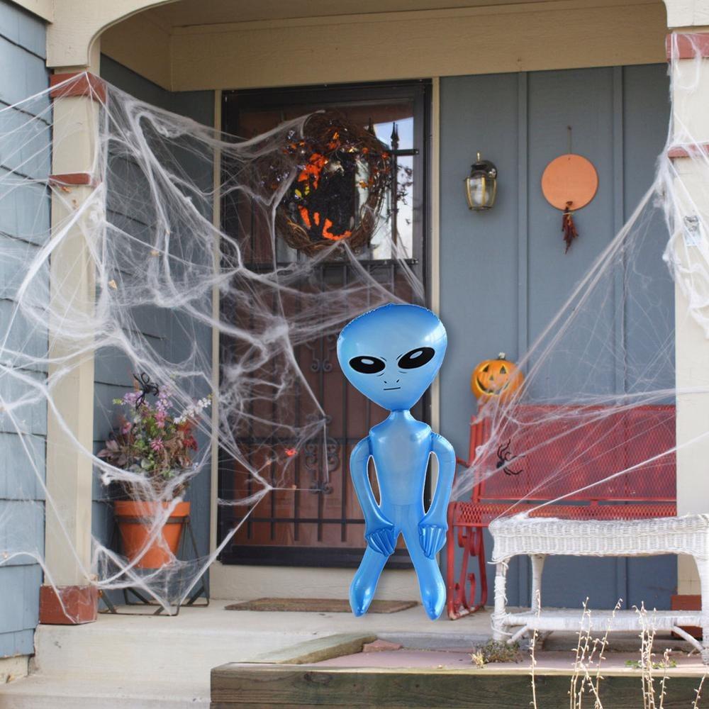 Mxbeauty Inflatable Alien Toy Ballon Toy Novelty Halloween Dekorasi Brithday Party Supply Ulang Tahun Party Decor Dekorasi Kamar Halloween Cosplay Mainan Pesta Tiup