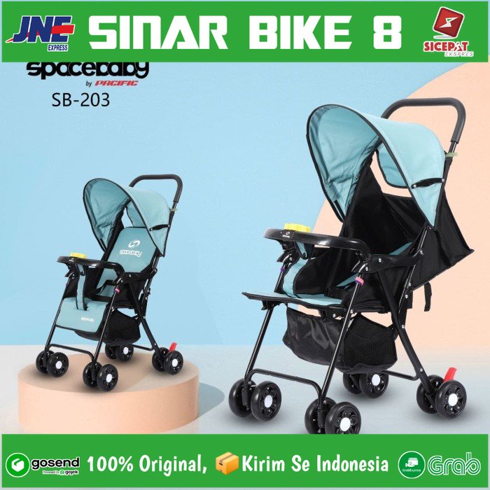 NEW Kereta Dorong Anak Bayi Baby Stroller SPACEBABY SB 203 Rebahan