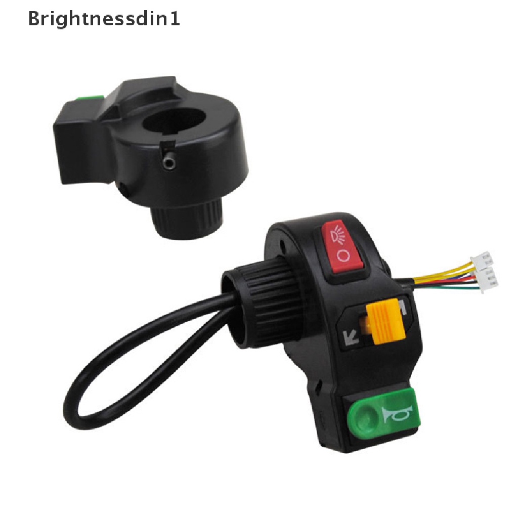 [Brightnessdin1] 3in1 Saklar Motor Sepeda Elektrik Scooter ATV Quad Lampu Sein Tanduk Di Butik