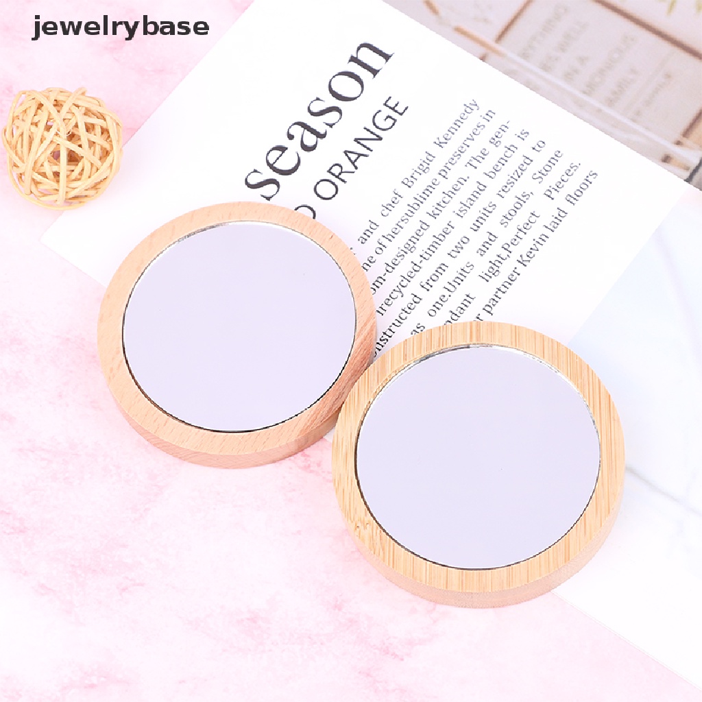 [jewelrybase] Cermin Rias Kecil Portable Bulat Cermin Kosmetik Lingkaran Pocket Mirror Boutique