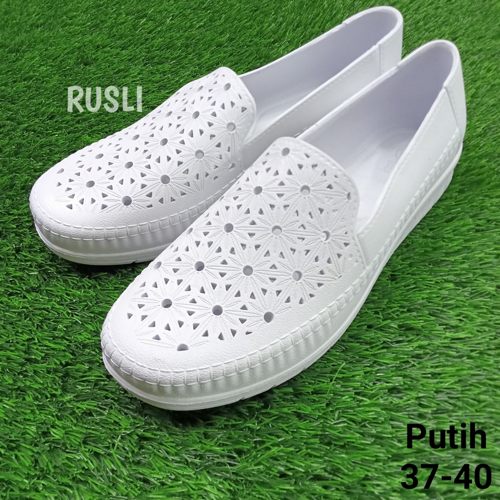 (COD) Sepatu Slip On Putih Karet Wanita Medis Perawat ATT SLP 04