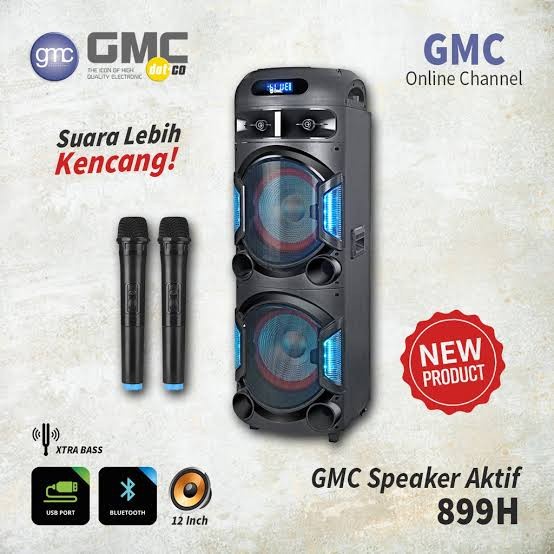 Speaker Portable GMC 12 inch x 2 / Speaker GMC 899H (Palembang)