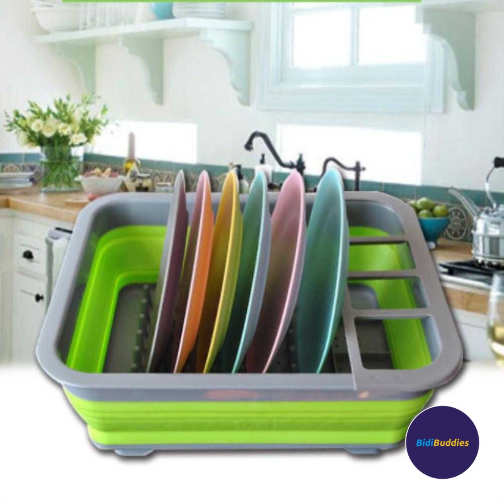 Rak Pengering Cucian Piring Gelas Sendok Garpu Dapur Tirisan  Desain Lipat Portable Ergonomis Kegiat
