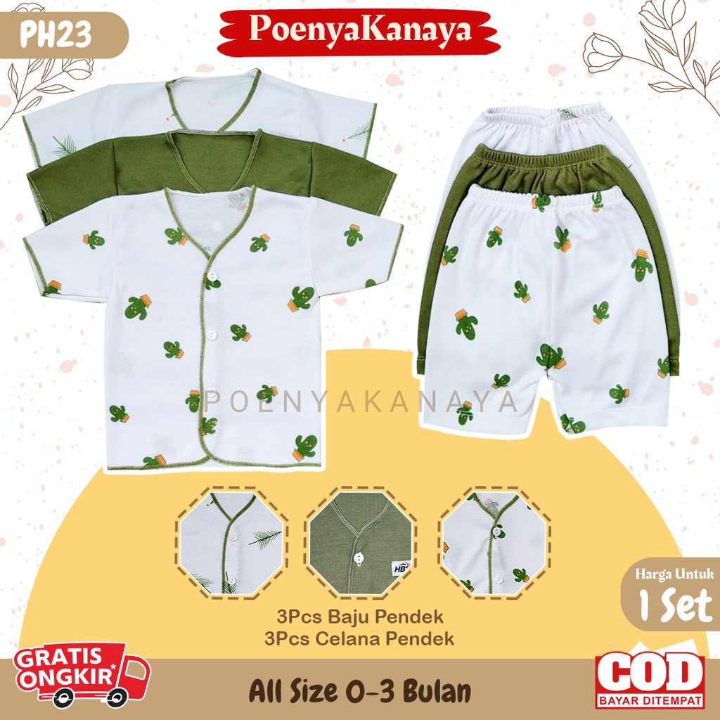 Paket 18pcs Setelan Baju Bayi Celana Bayi Baru Lahir Gift Set Baby Seri OLIVE HBc PH23