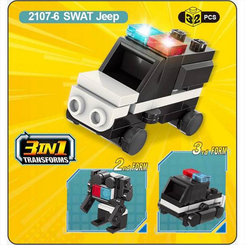 QMAN Fire Swat 3in1 SWAT Jeep 2107-6