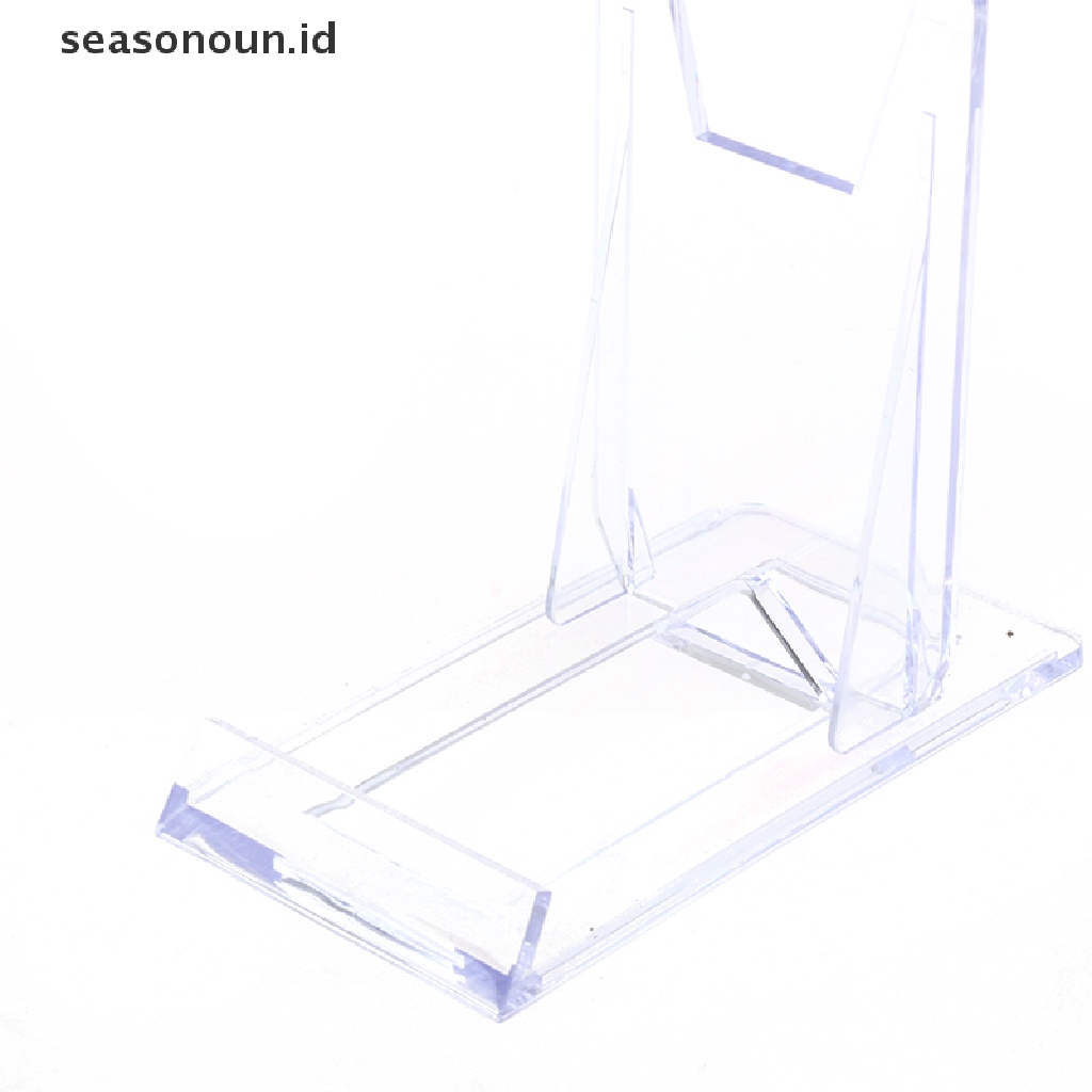 Seasonoun 2Pcs Rak Display Plastik Adjustable Untuk Holder Handphone Bingkai Foto.