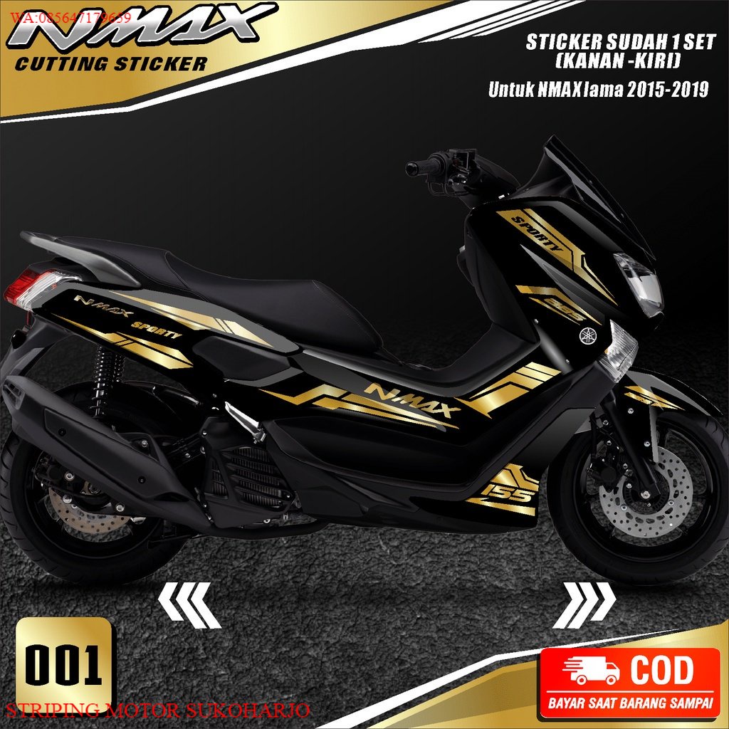 (PREMIUM) Cutting Sticker Nmax lama 2015-2019-Striping Motor Stiker Yamaha Nmax Old Skotlet Sticker 