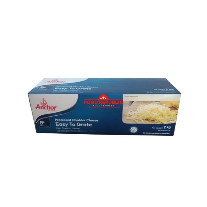 

Best Seller Anchor Cheddar Cheese / Keju Cheddar Anchor 2 KG HALAL