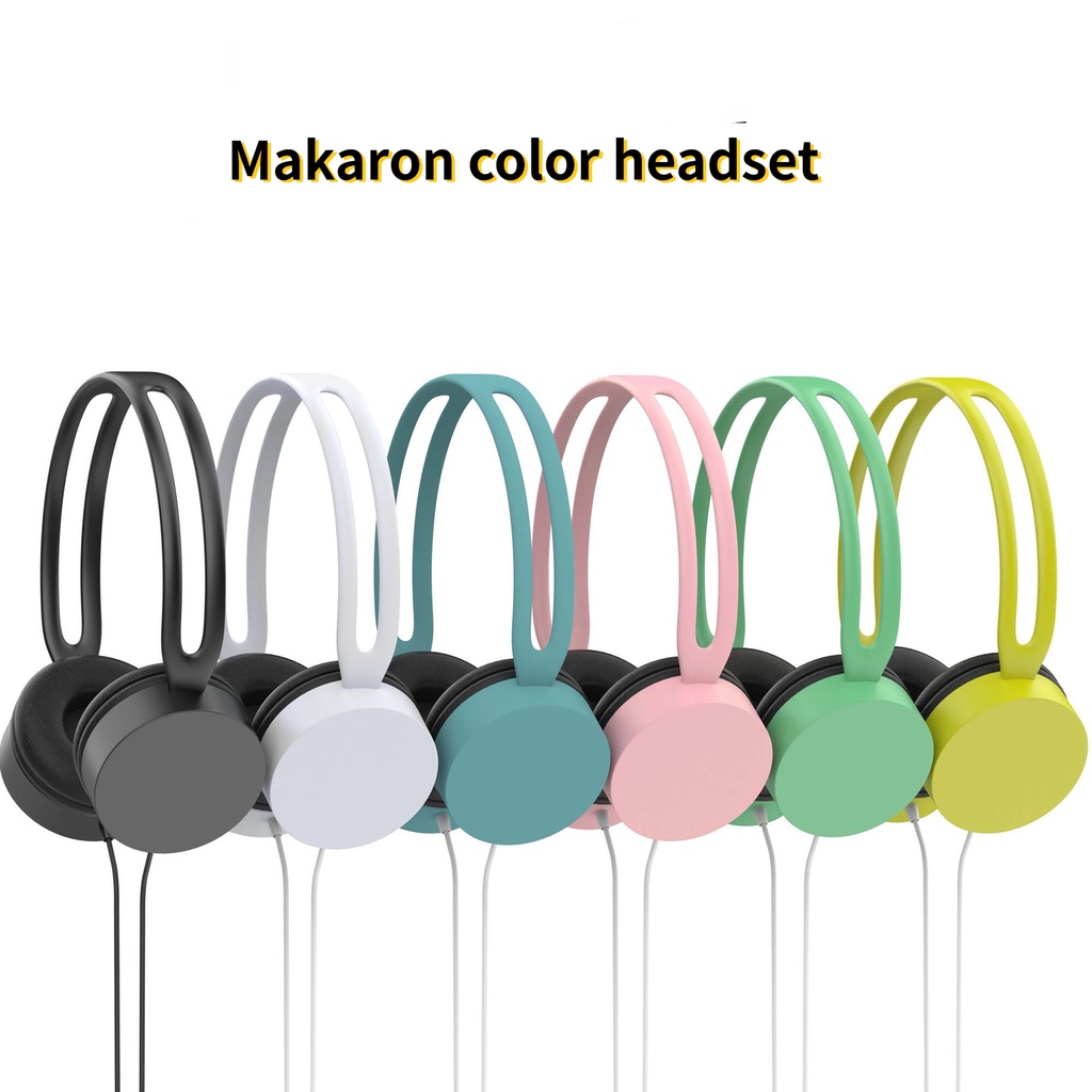 Headset MP3 Headset Hadiah Piano Musik Handphone Headset Warna Macaron