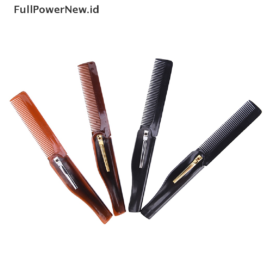 Power 1Pc Sisir Rambut Lipat Pocket Clip Hair Moustache Beard Comb Alat Styling Rambut ID