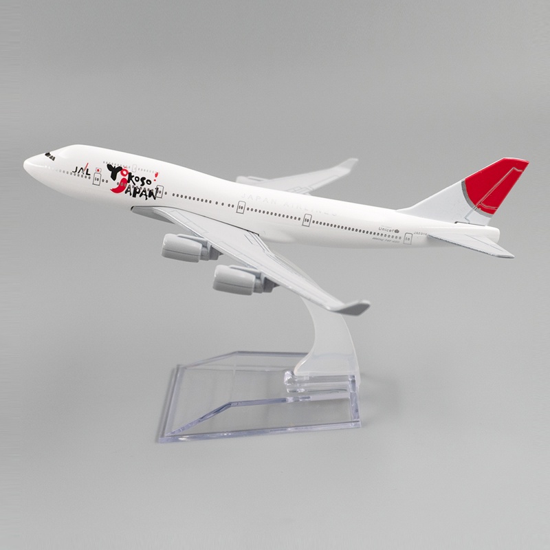 Japan Airlines YOKOSO Boeing 747model Pesawat B747 Diecast Metal Airplane Pesawat Penerbangan Koleksi Mainan