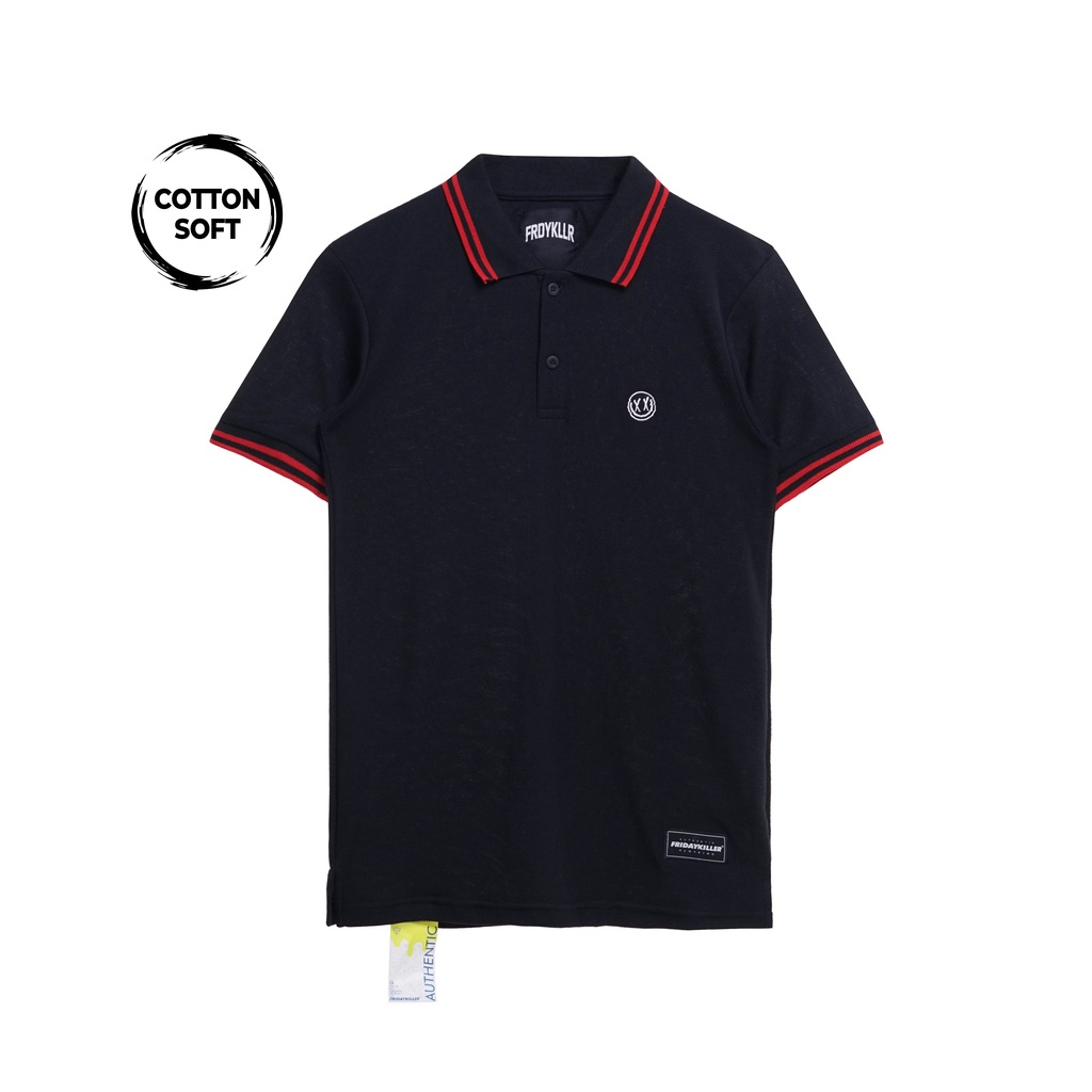 KAOS POLO FRIDAY KILLER | DIPPY POLO BLACK RED