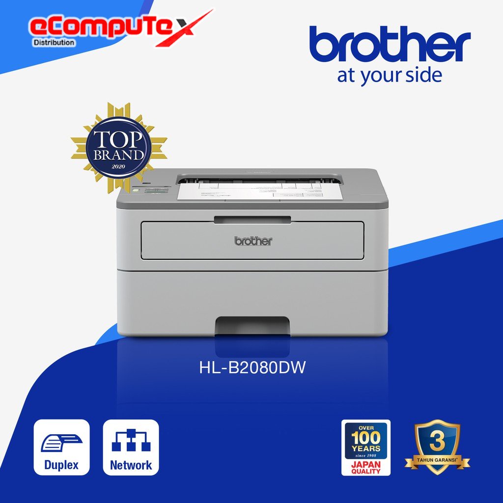 PRINTER BROTHER HL B2080DW / B 2080DW LASER MONO DUPLEX &amp; WIFI - RESMI