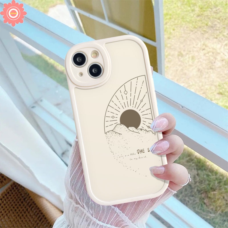 Case Pecinta Bulan Matahari Oppo A57 A15 A5s A12 A16 A77s A7 A17K A96 A9 A5 A54 A53 A31 A76 A16E A92 A1K A74 A95 A17 A55 A3S A16K Reno5 5F 5Z 87 7Z Simple Tpu Soft Sarung Couple