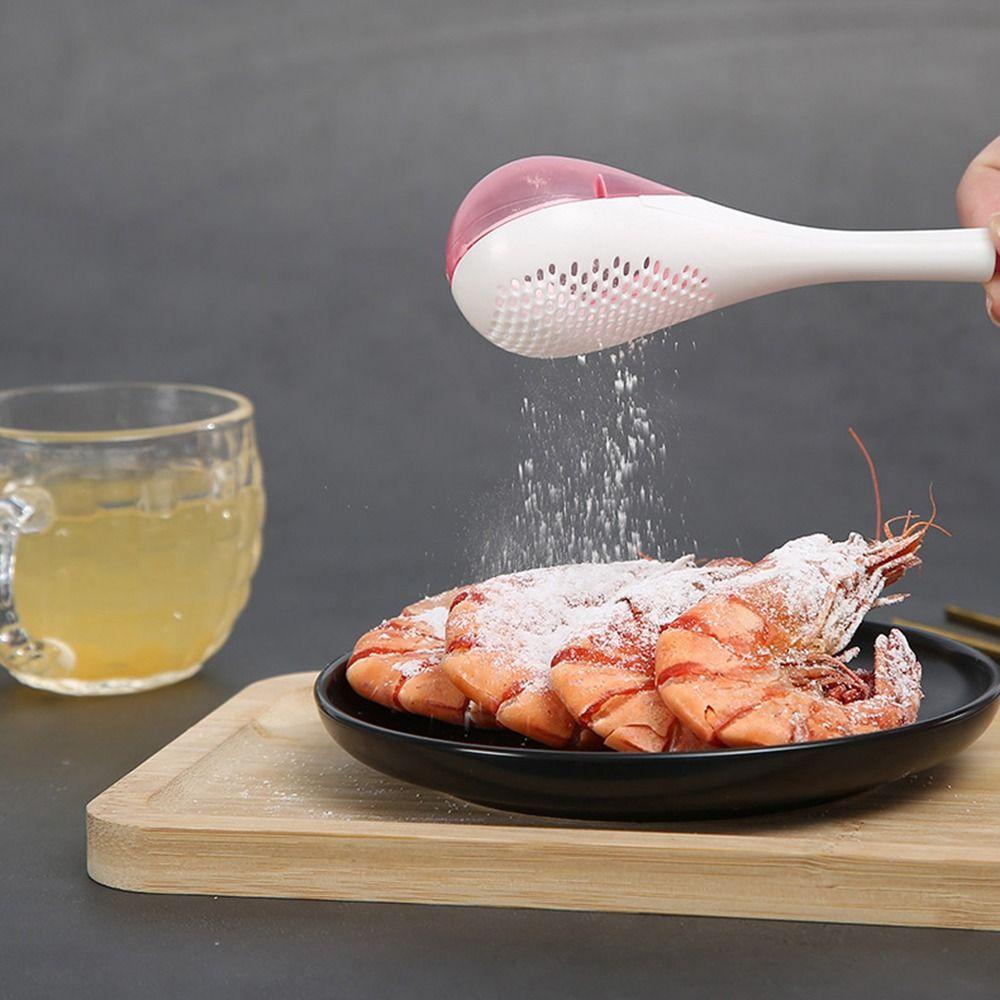 [Elegan] Kemoceng Gula Bubuk Dapur Handheld Strainer Plastic Colander Powder Sieve