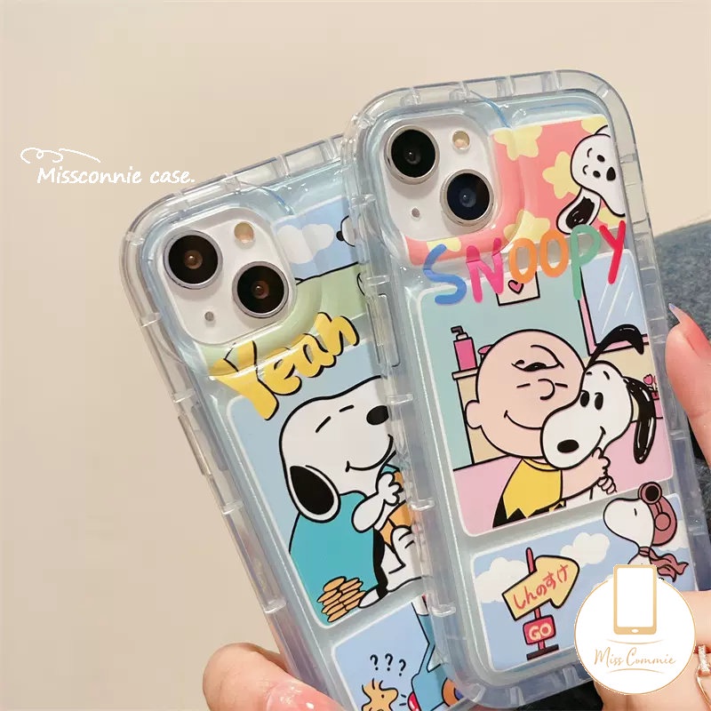 Casing Airbag Kartun Untuk Samsung A04 A03 A23 A02s A14 A21s A31 A51 A34 A54 A22 A10s A32 A03s A30s A13 A12 A04E A52 A04s A11 A20 A30 A52s A50s A71 A50 Cute Snoopy Charlie Brown Cover