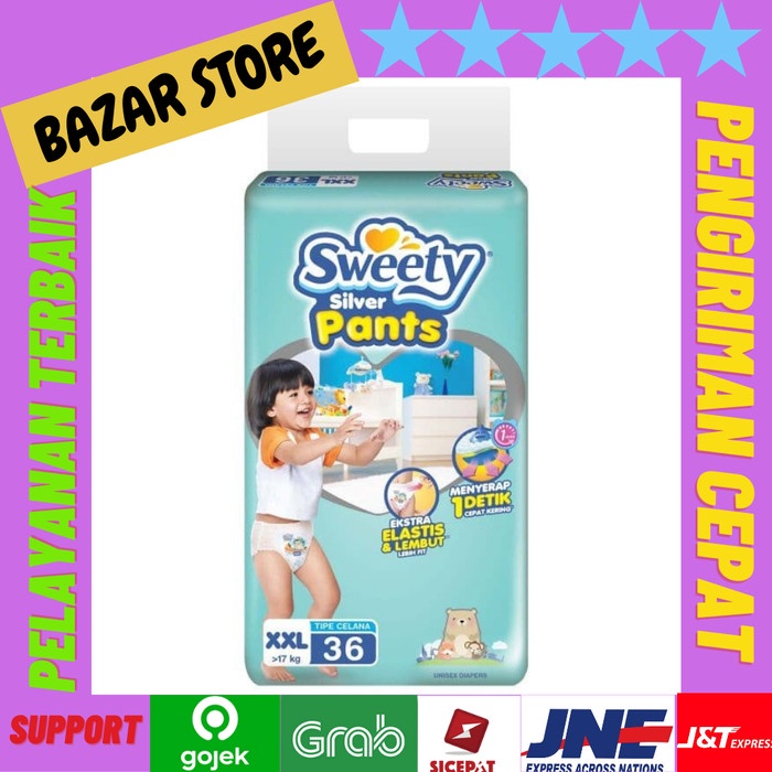 PAMPERS ANAK SWEETY SILVER XX L36