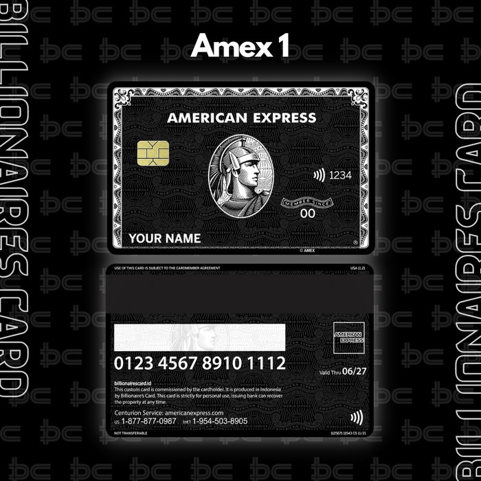 

Custom Metal ATM Debit Credit Card (Bukan Skin Card) - Amex V3