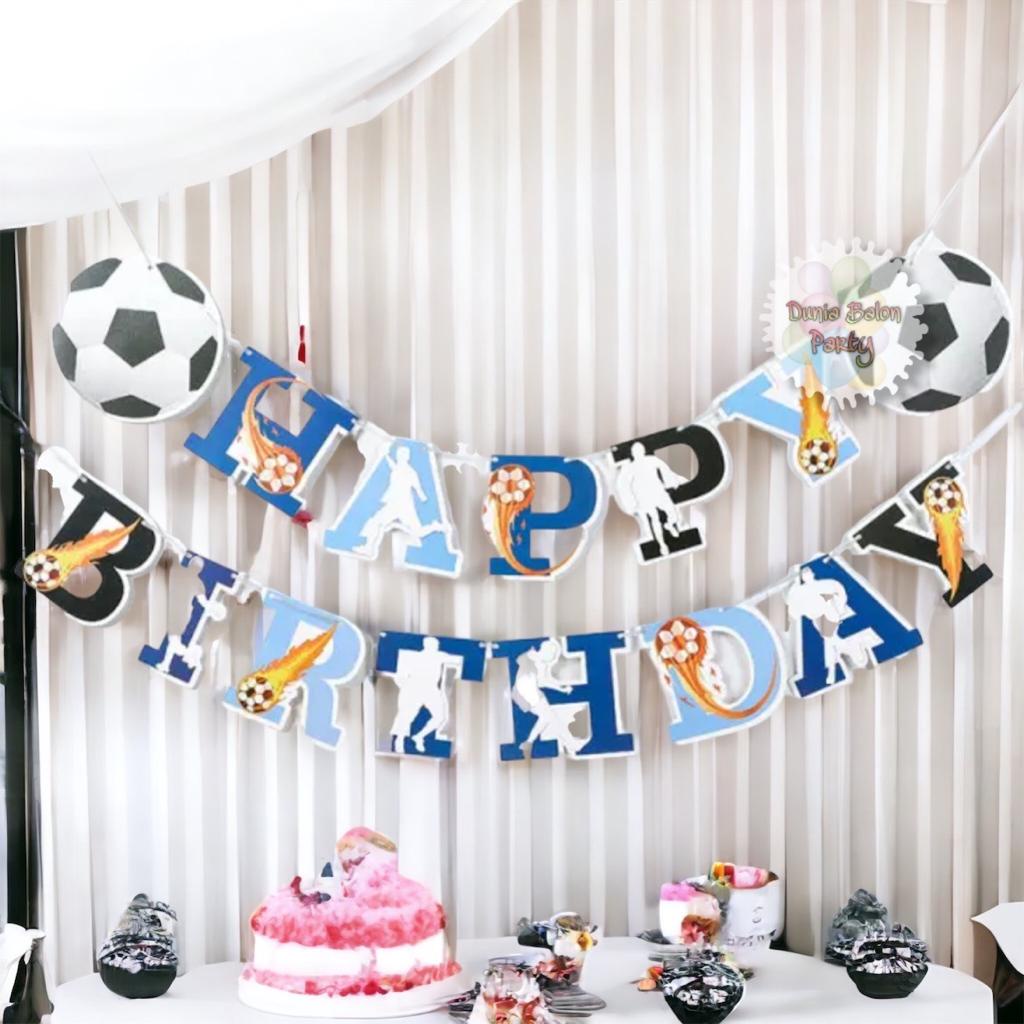 Banner HBD Bola Sepak / Bunting Flag Hbd Sepak Bola / Banner Football