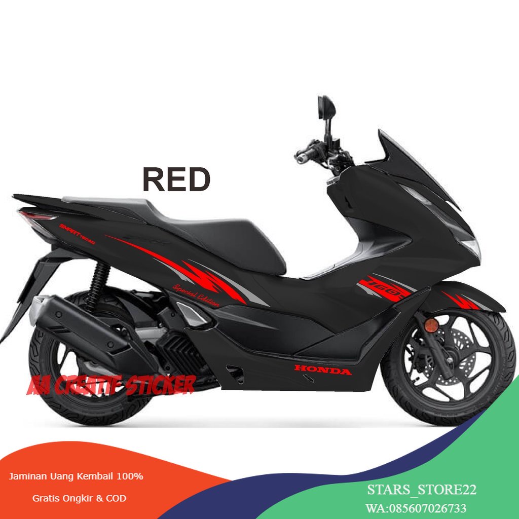 STRIPING CUTTING STIKER HONDA PCX 160 PCX 150 DESAIN 2023 SPORTY CUTING HONDA   MINIMALIS