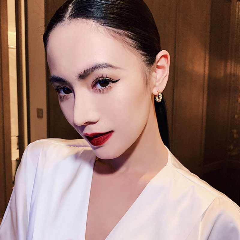 Retro Logam C-Shaped Setengah Lingkaran Anting Untuk Wanita Baru Fashion Perhiasan Pesta Mewah Aksesoris