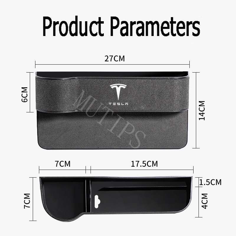 Tesla Kotak Organizer Penyimpanan Pengisi Celah Kursi Mobil Kompartemen Multifungsi Tas Tempat Gelas Handphone Untuk Model 3s X Y 2022 2023 Aksesoris