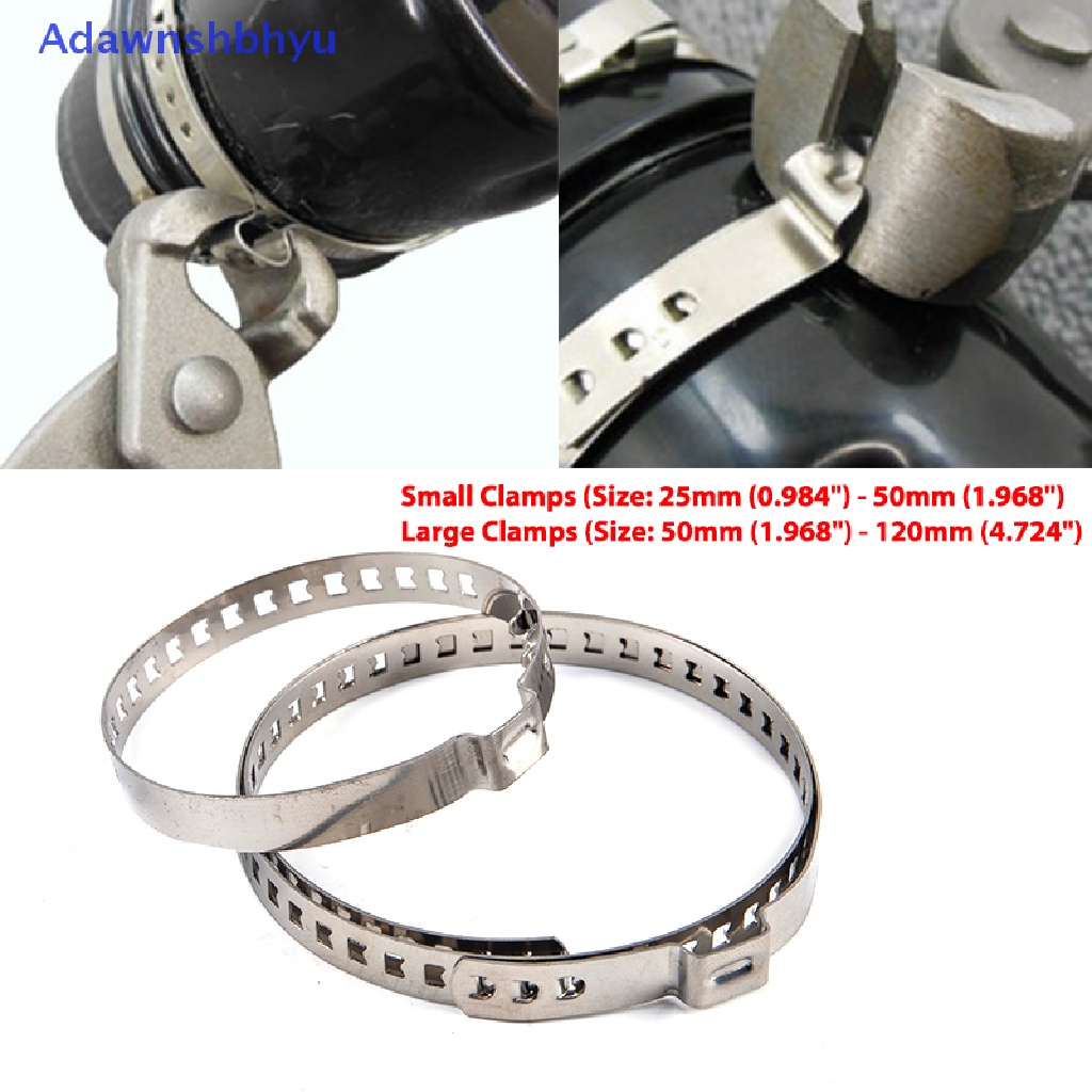 Adhyu 2Pcs Universal Stainless Steel As CV Joint Boot Crimp Clamp Kit Driveshaft ID