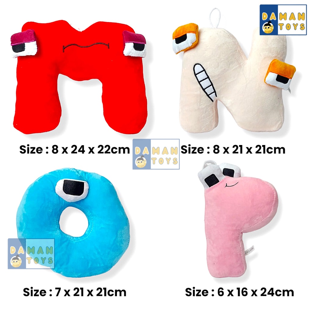 Mainan Boneka Alfabet Lore Plush 20cm A-Z