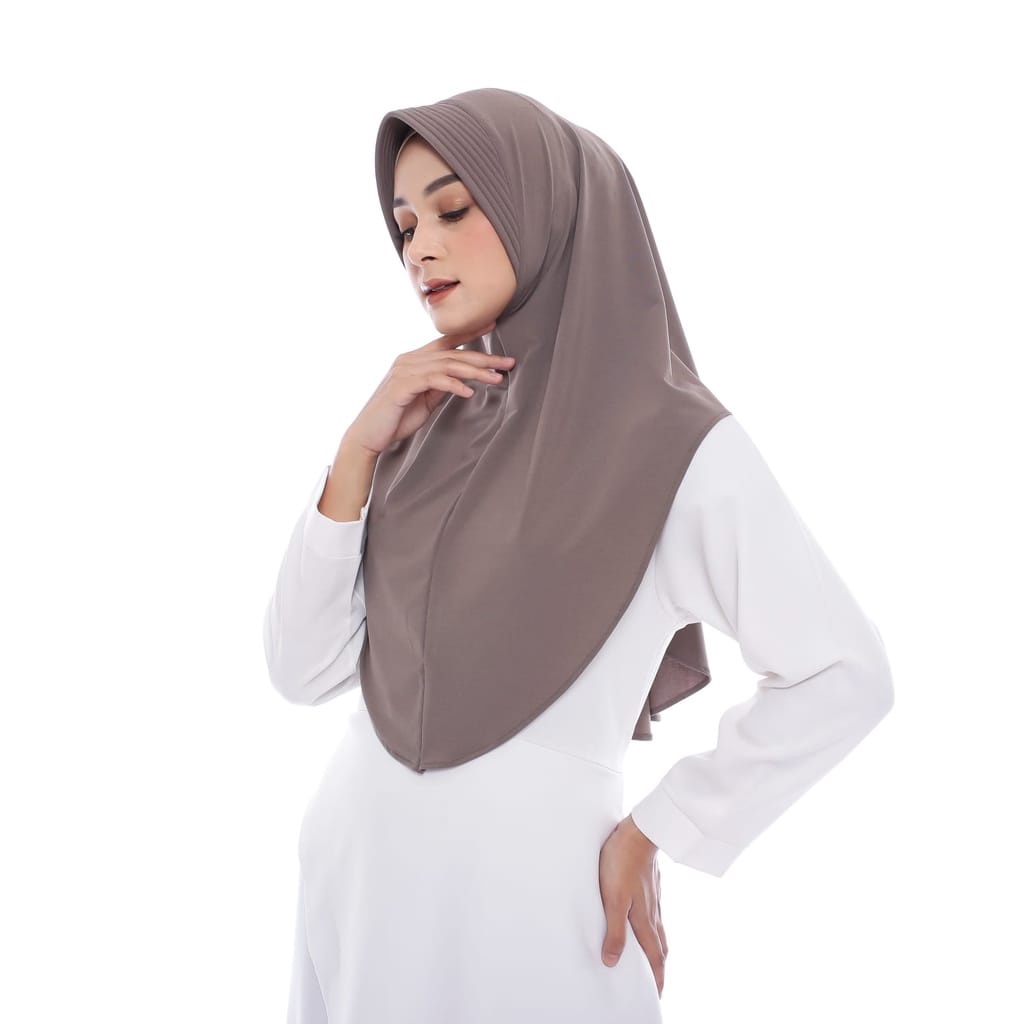 Jilbab / Hijab Khimar Pinguin Instan Jersey / Hijab Jersey premium / kerudung Segi tiga segi3 3