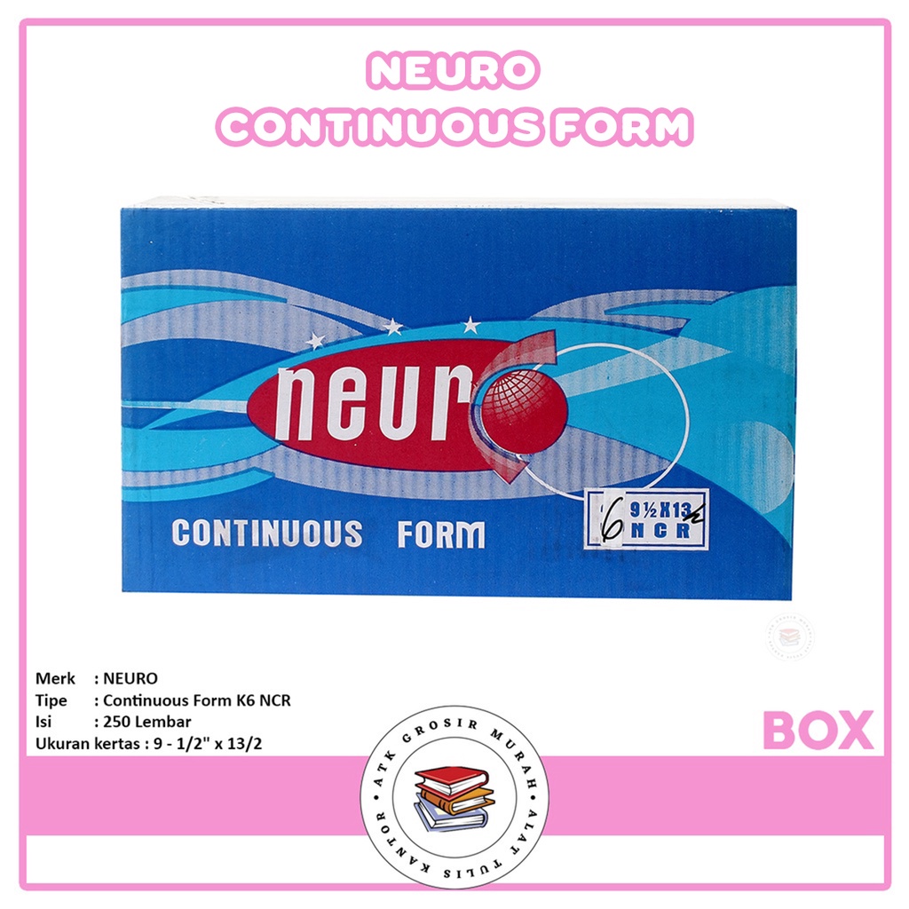

NEURO - CF - Continous Form 91/2 x 13/2 6 Ply ( K6/2 Neuro ) NCR - Box
