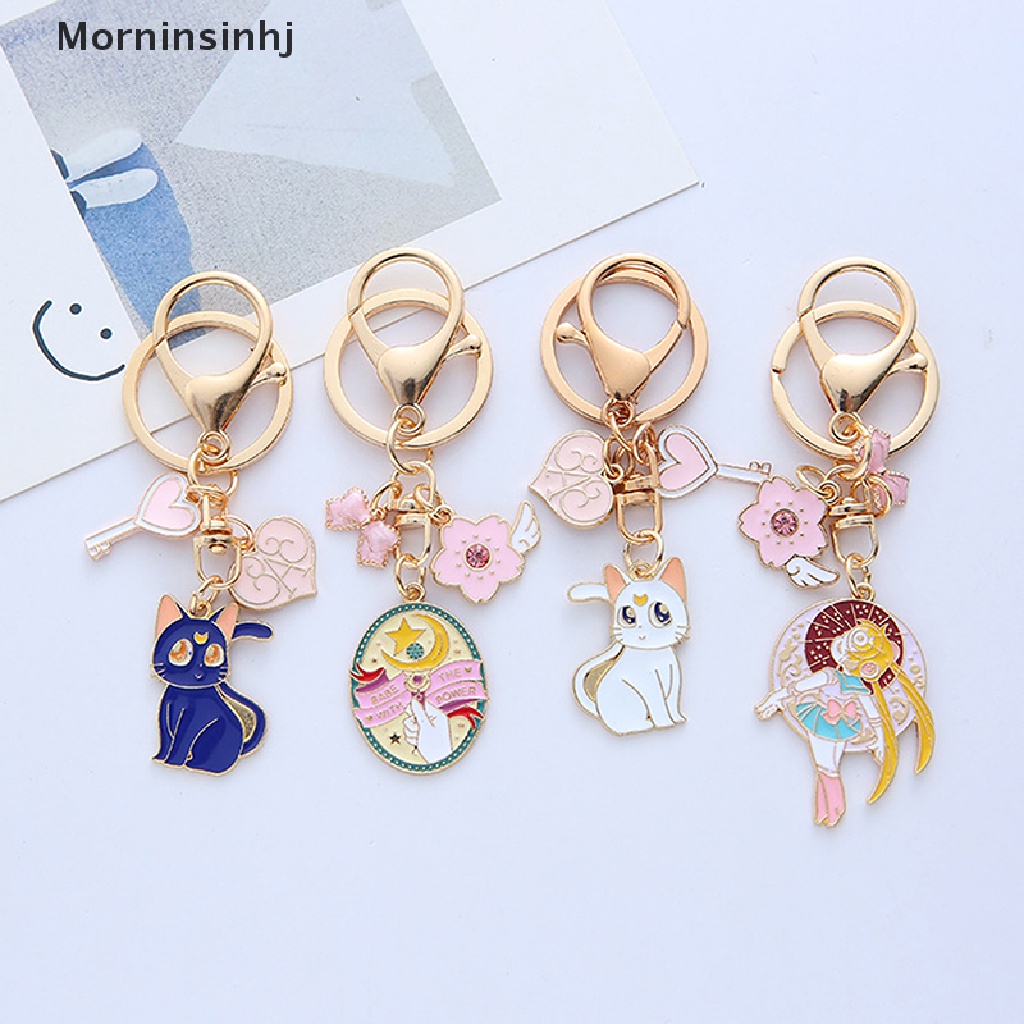 Mornin Sailor Moon Gantungan Kunci Gadis Kucing Manis Gantungan Kunci Mobil Desain Kreatif Kartun Lucu C id