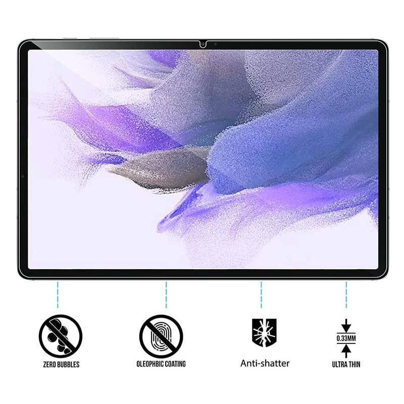 Untuk Samsung Galaxy Tab S8 S7 Plus Ultra S6 A7 Lite A8 S5e X900 X800 Tempered Glass Full Coverage Pelindung Layar Tablet Film Untuk Samsung Tab A 8.0 8.4 10.1 10.5 P350 T350 T590