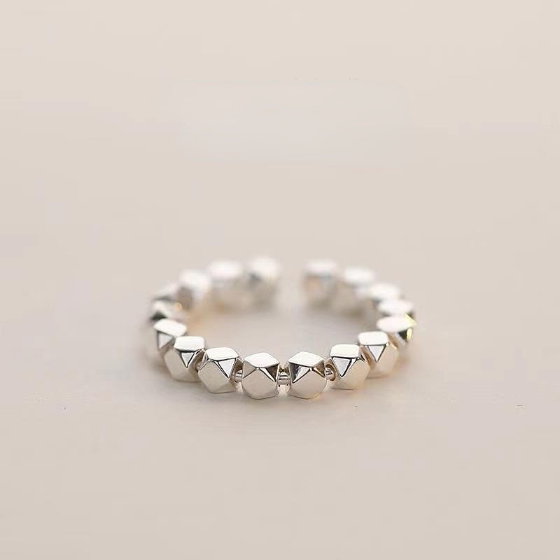 Pasang baru gaya retro pasang perak cincin pasangan perak pasangan minoritas wanita desain cincin berlapis perak pembukaan mewah ringan sederhana