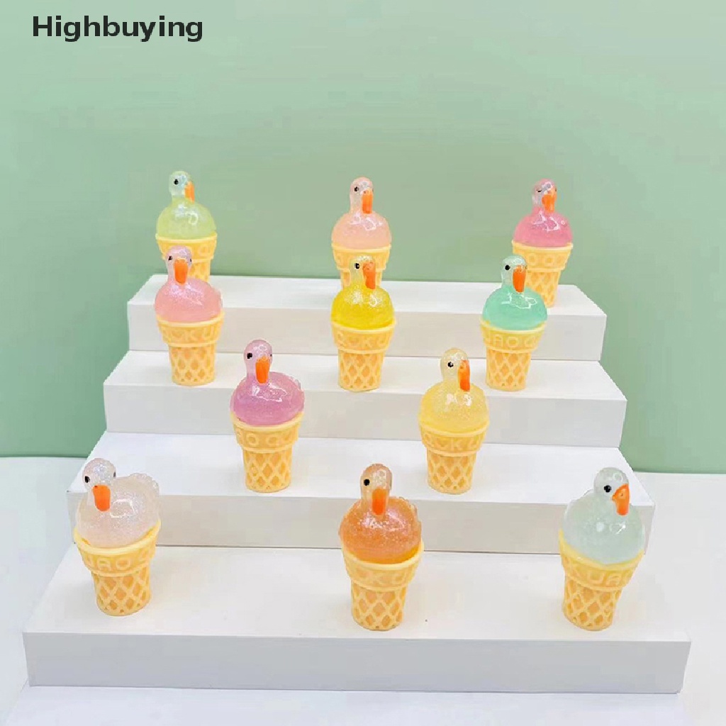 Hbid 5pcs DIY Fluorescence Swan Ice Cream Resin Aksesoris Hiasan Untuk Crafg Bahan Perhiasan Ch Supply Seni Dekorasi Glory