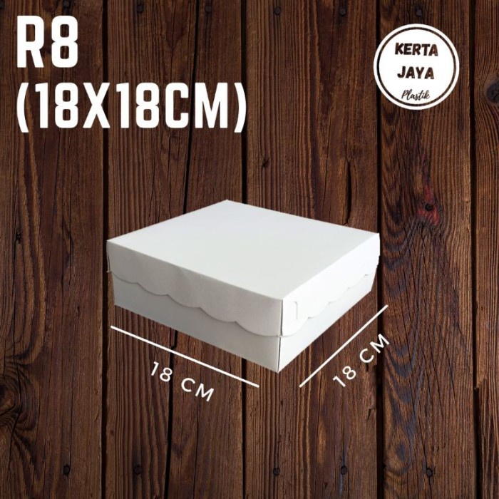 

⭐BISA COD⭐ polos COD Dus JAJAN snack Dus NASI KOTAK Kue cm Uk 8 TERMURAH 18x18 R