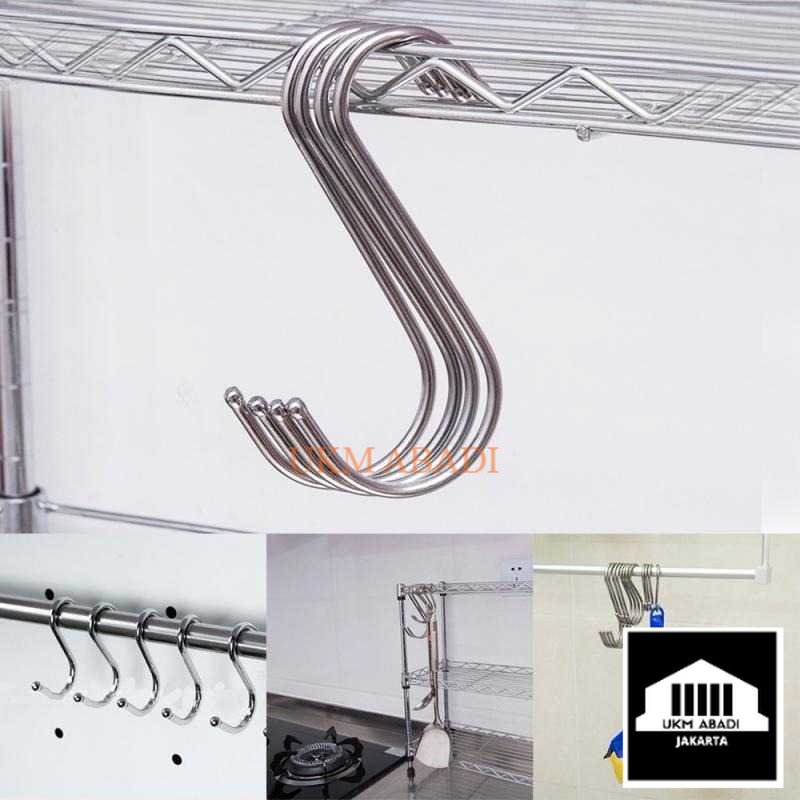 Hanger Hook Gantungan S Type Stainless Steel 10 PCS M127