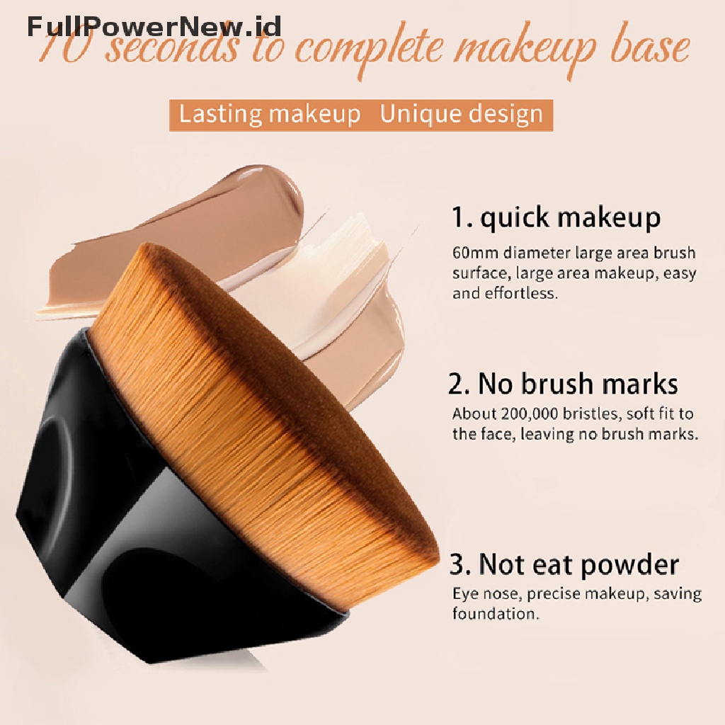 Power Makeup Foundation Brush Flat Top Hexagon Face Blush Bedak Makeup Brush New ID