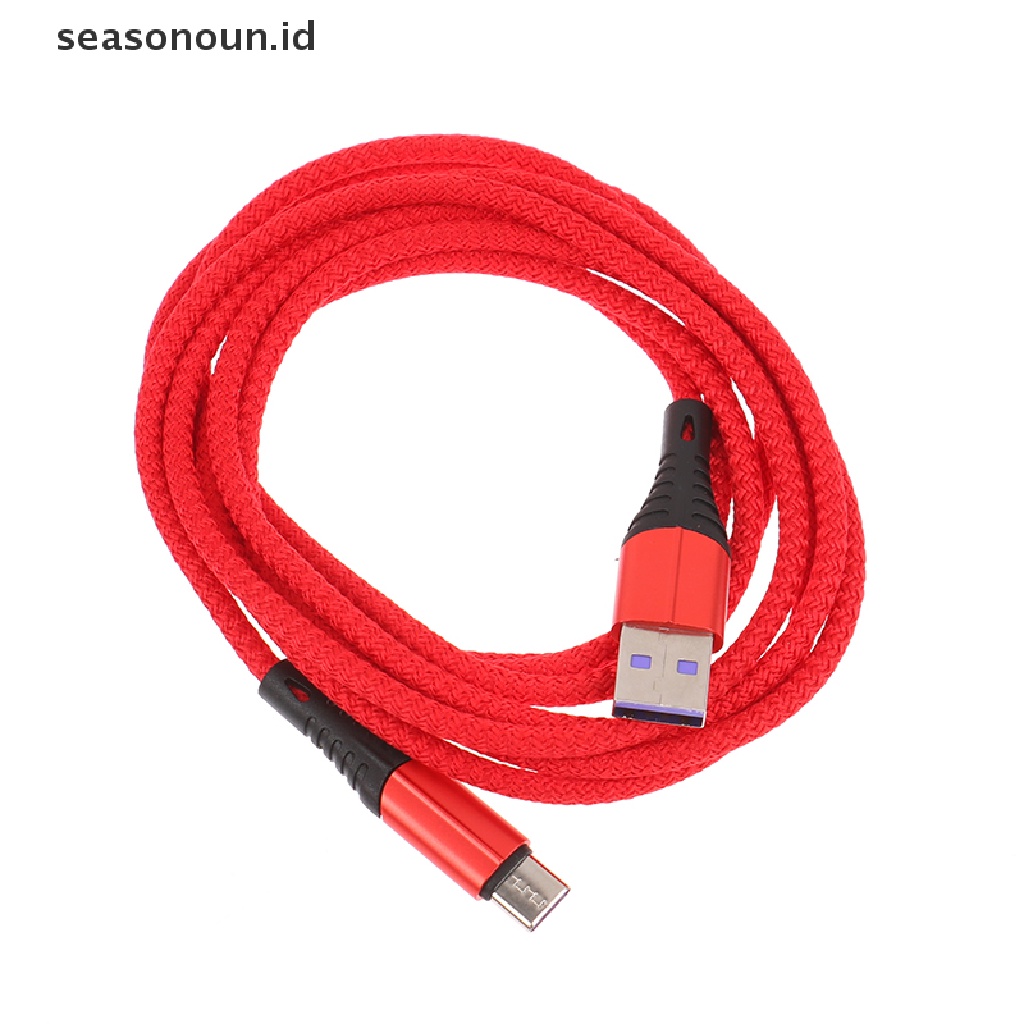 Seasonoun 3A Kabel USB Tipe C Kawat Fast Charging USB C Cables Kabel Charger Tipe-C.