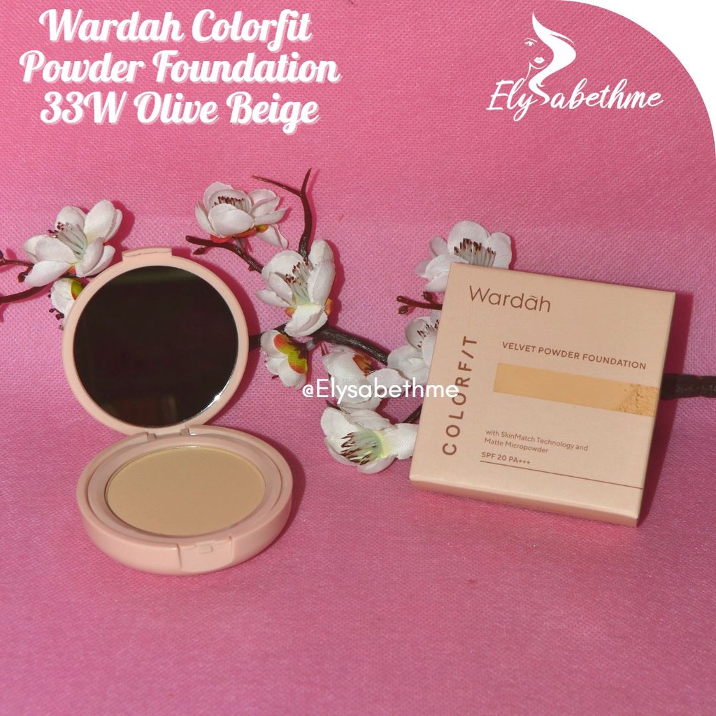 ✿ELYSABETHME✿ 🅆 🄰 🅁 🄳 🄰 🄷 Wardah Colorfit Velvet powder Foundation untuk alas bedak menutup jerawat komedo pori