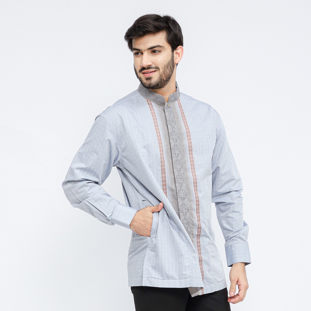 Baju Koko BHS Signature Biru Abu