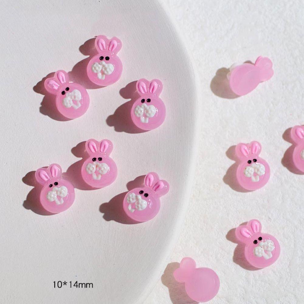 Nickolas1 Dekorasi Nail Art DIY 10pcs Kuromi Resin Kawaii Cinnamoroll Hiasan Kuku Hewan