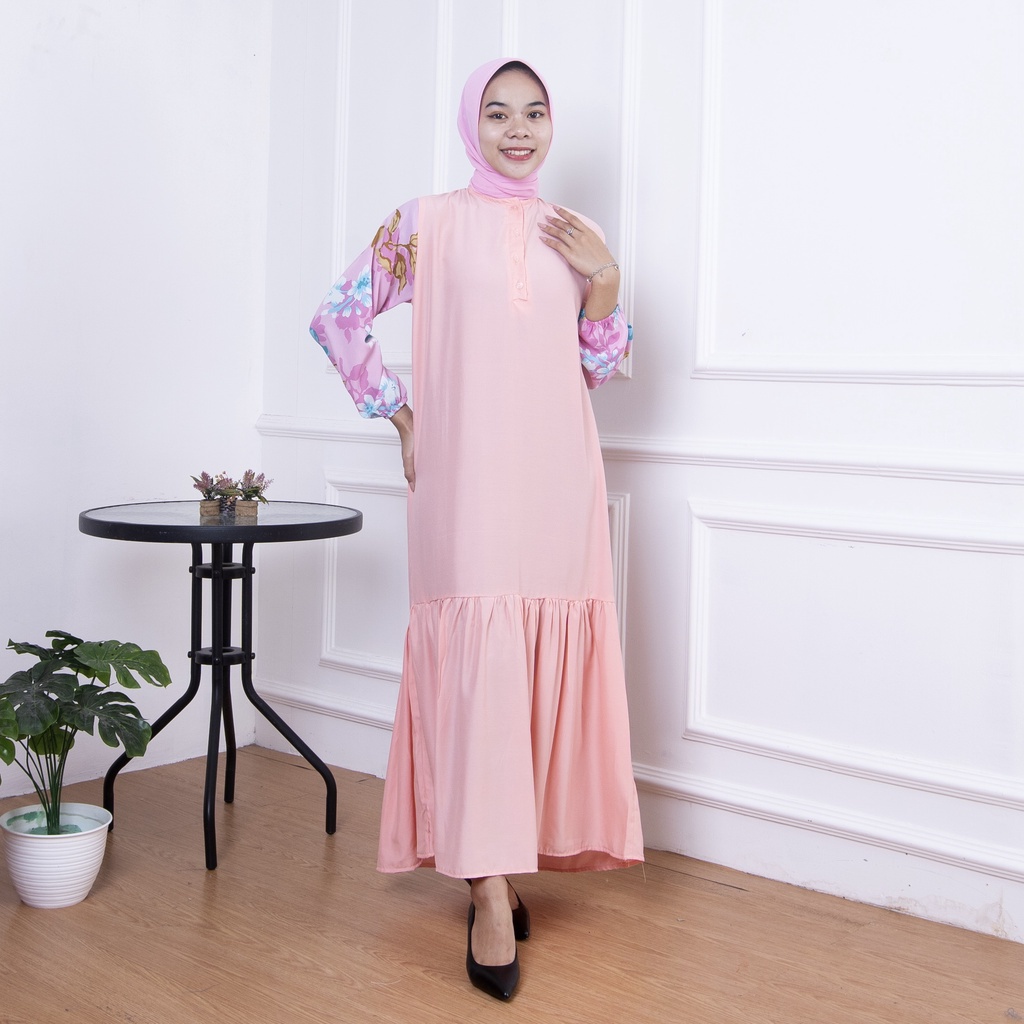 IL - DRESS SHABRINE WANITA KATUN RAYON PREMIUM / GAMIS HOMEY WANITA MUSLIM BAHAN ADEM