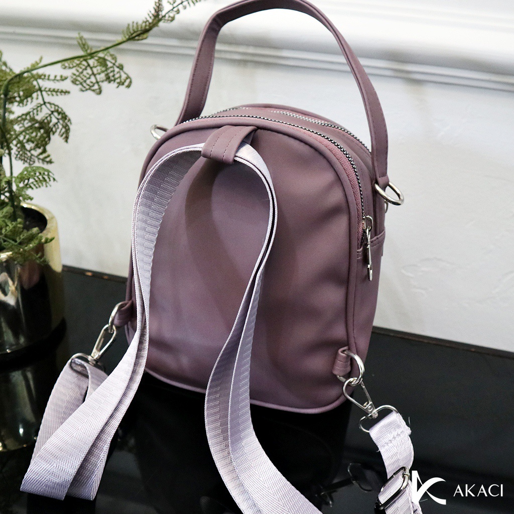 (COD) Akaci tas 3 fungsi ransel selempang handbag nilon cocola super bordir lucu hangout HP 06-6941