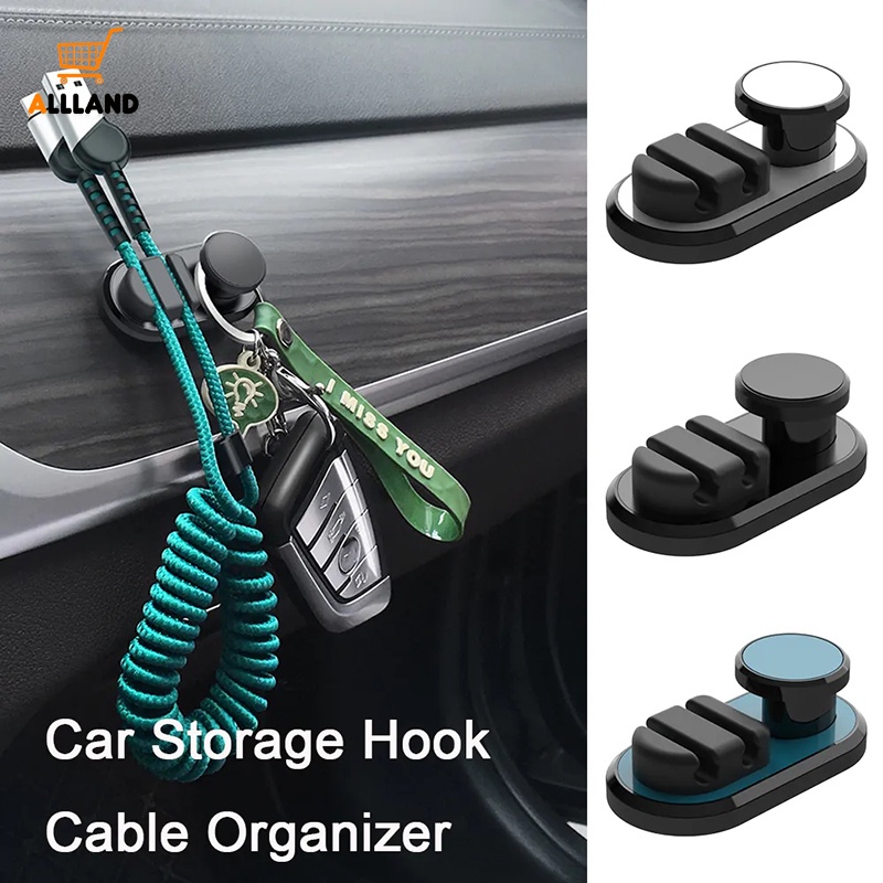 Kreatif Multifungsi Mini Car Data Cable Storage Hook/Klip Kawat Headphone Perekat Diri Otomotif Portabel/Kunci Tas Kendaraan Atur Kait