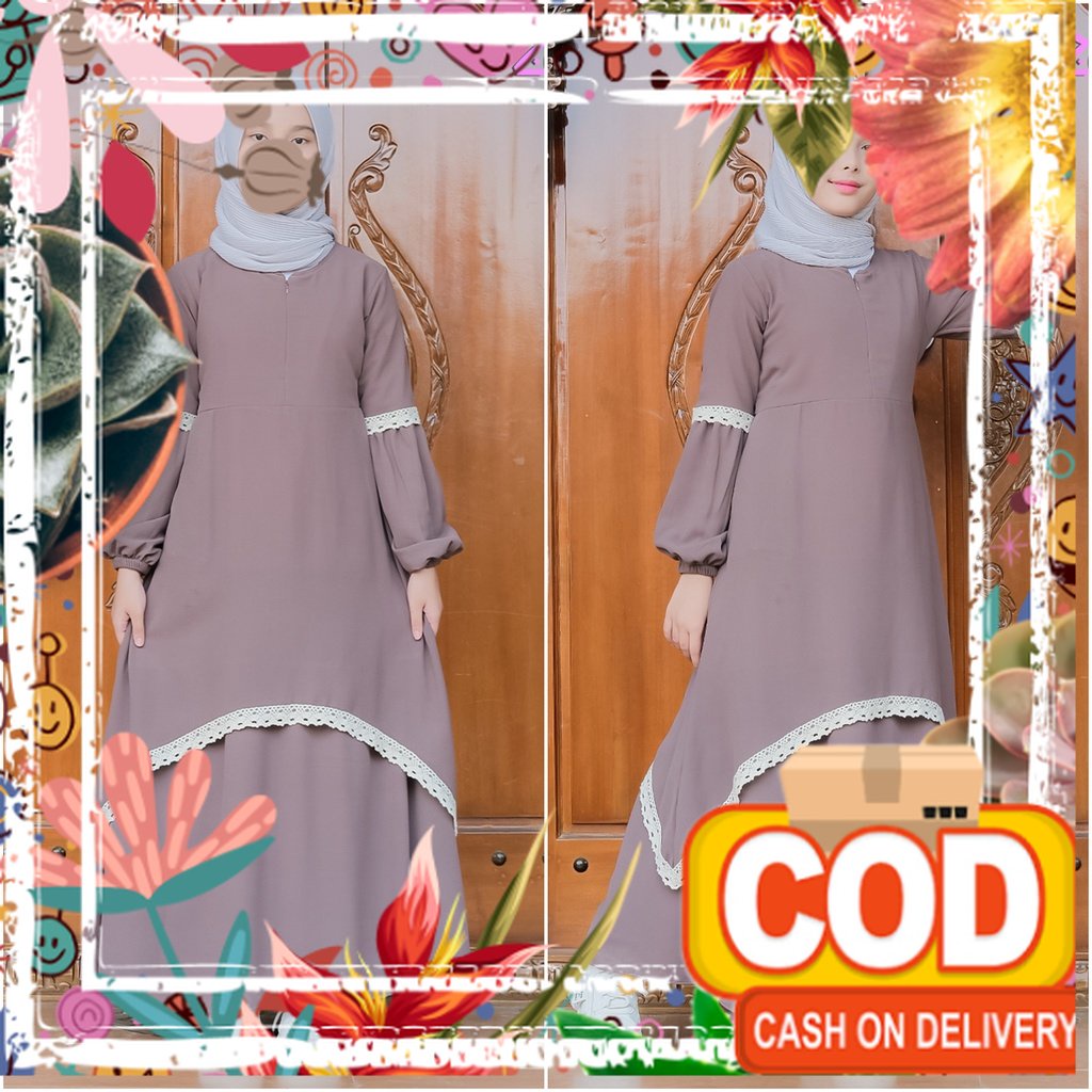 Gamis Malaysia Renda Anak Ori Zafirah Kids / terbaik